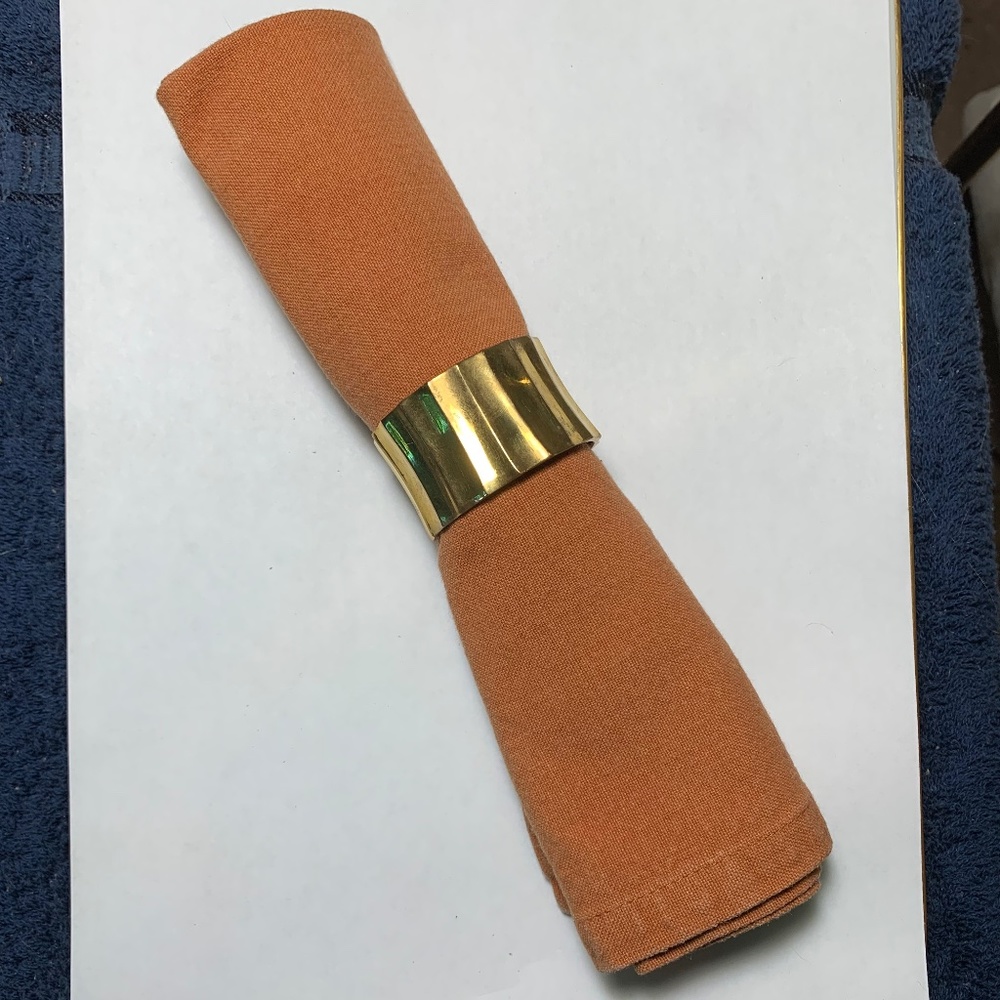 4 Brass Napkin Rings